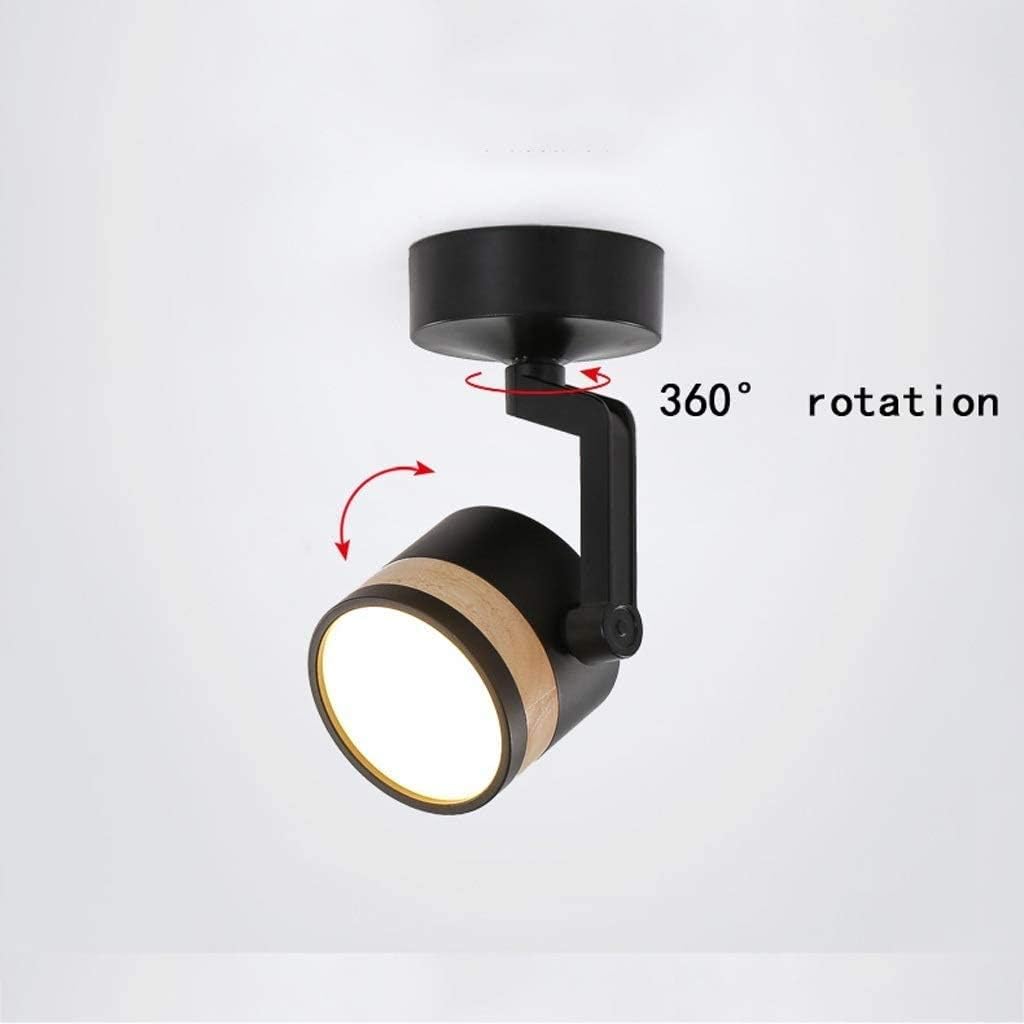 Track Light Fixtures for Ceiling Ceiling Spotlight Fixture with Flexibly Rotatable Light Heads for Kitchen Indoor Lighting | 7W/Light, Complete Track Lighting Kits Aisle (B 1 Head)