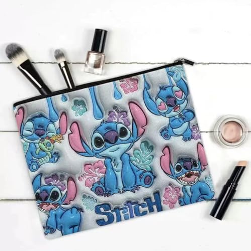 Stitch Shell Cosmetic Bag, Makeup Bag with Zipper, Travel Toiletry Bag for Women4