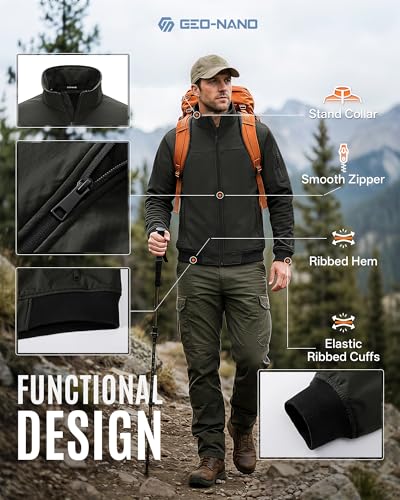 Image of Men's Waterproof Lightweight Fleece Lined Softshell Jacket