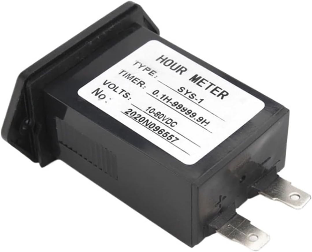 SYS-1 6 Digits Timer Counter Mechanical Hours Counter Hour Meter Digital Industrial Complete Sealed Quartz DC 10-80V AC 100-250V