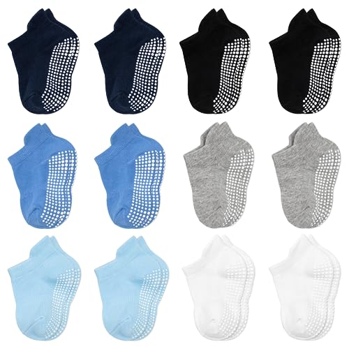 Image of EUFANCE Baby Socks - Non Slip Ankle Socks with Non Skid Soles, 12 Pack for 6-12 Months & 1-3 Years