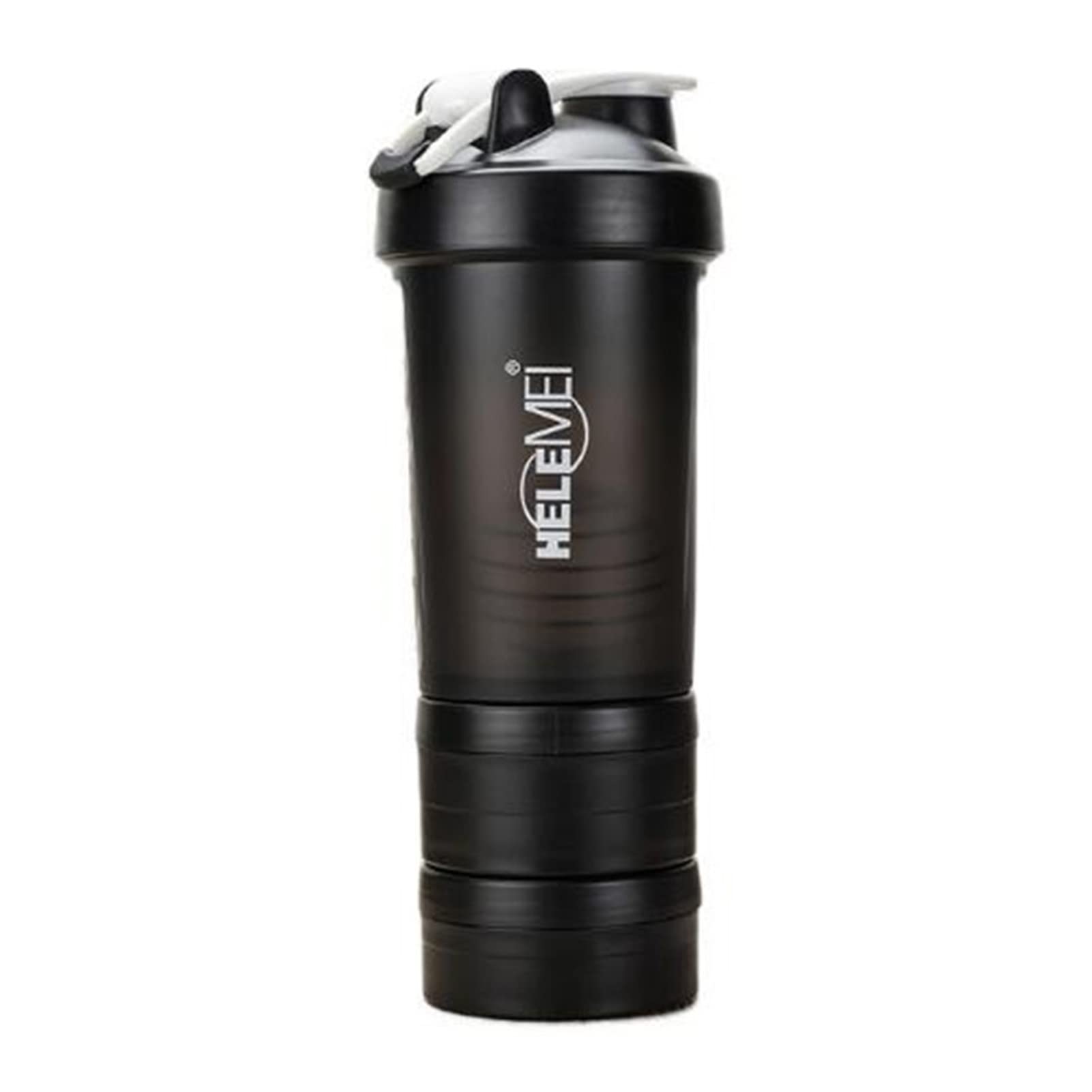 Twey Protein Polvo Shaker Botellas Spring Shaker Cup Gym Three Capas Shaker Protein Milk Shaker Deporte Botellas de Agua