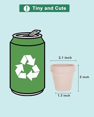 Miniatura 10 de vensovo 48 macetas pequeñas de terracota morada, pequeñas macetas de arcilla de 2 pulgadas con agujeros de drenaje, macetas de terracota para