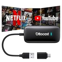 OTTOCAST Play2Video Ultra 2025 Upgrade, CarPlay & Android Auto Inalámbrico con Youtube/Netflix/Prime Video, Plug & Play, 4 GB + 32 GB AI Box para Vehículos con CarPlay por Cable Desde 2016