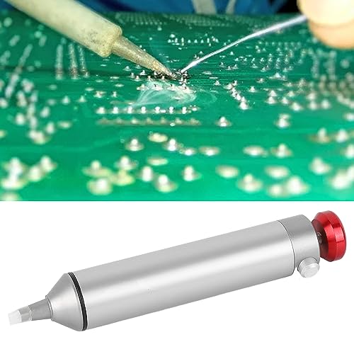 Image of Topyond Solder Sucker Desoldering Vacuum Pump Strong Suction Aluminum Alloy Tool for DIY Enthusiasts Solder Removal for Soldering Projects and Circuit Board Repair