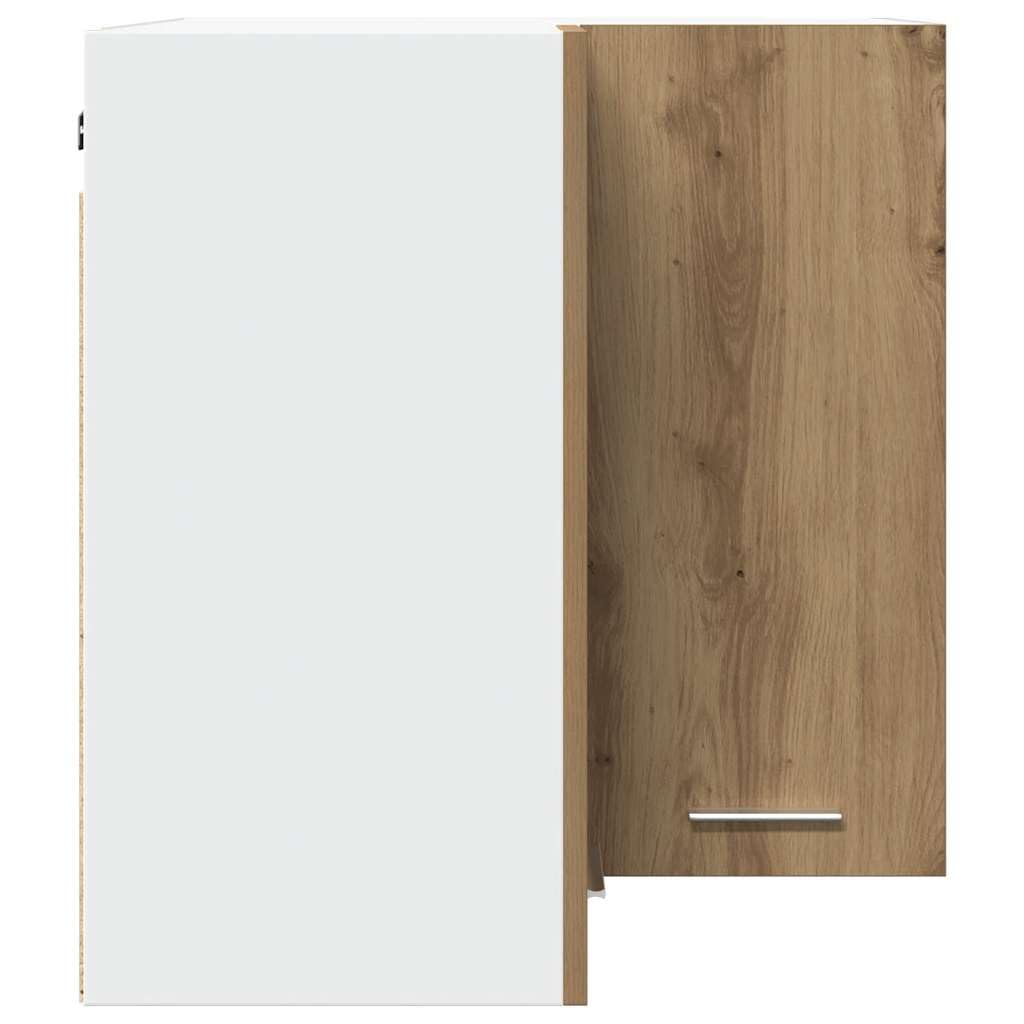vidaXL Armoire d'angle Suspendue Lyon Chêne Artisanal 57 x 57 x 60 cm Bois d'ingénierie