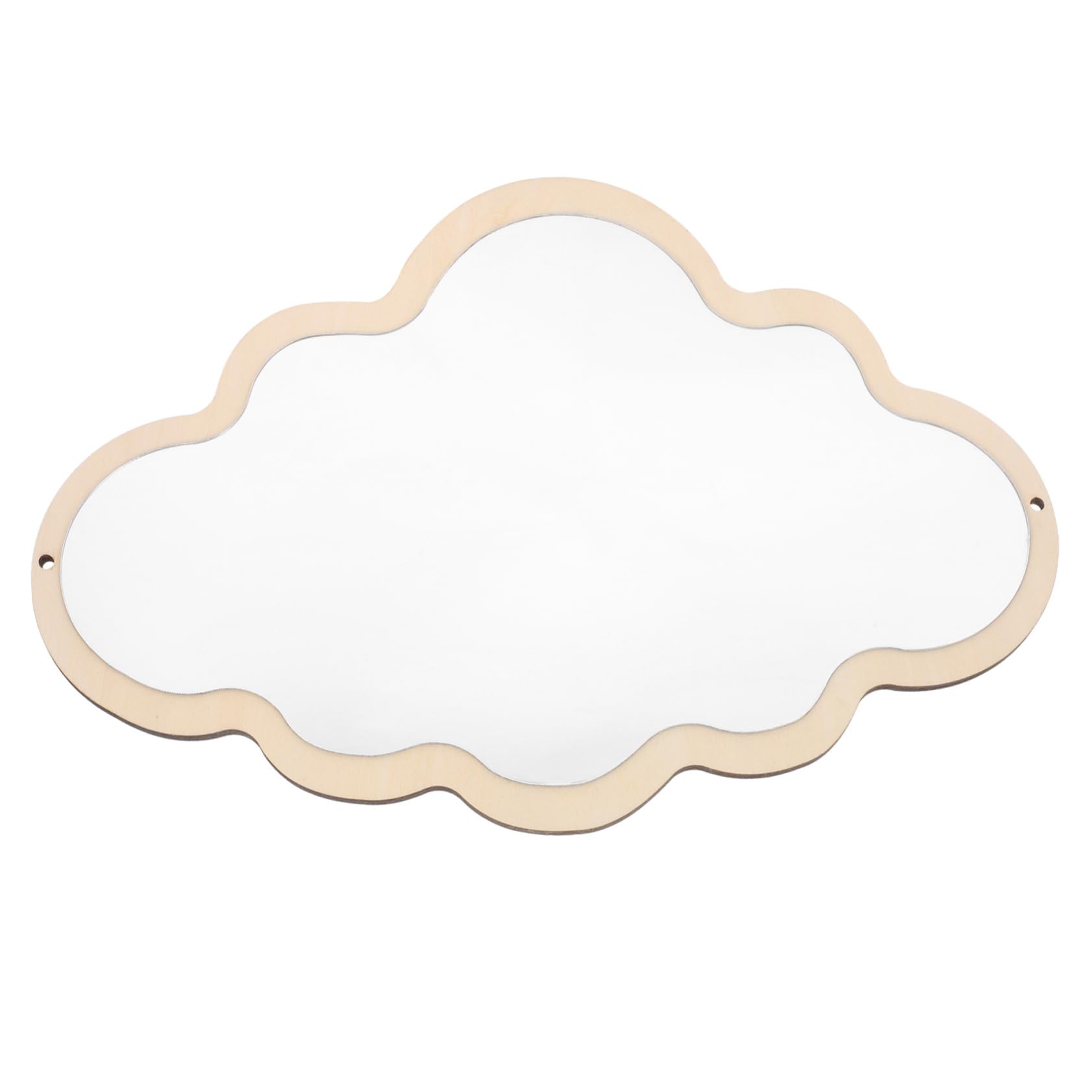 Baluue Nordic Cloud Shape Safety Mirror Detachable Base for Wooden Design for Decorating Rooms and for Playtime