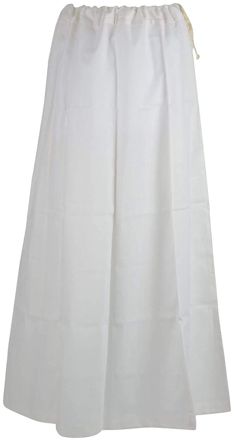 svr Women's Cotton Petticoat for Women- Comfortable, Adjustable, and Versatile Foundation for Sarees, Stylish Petticoat for Women and Girls (White)-picture-54