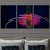 3 Piece Framed Canvas Wall Art City Illuminations Canvas Prints Home Artwork Decoration for Living Room,Bedroom - 16