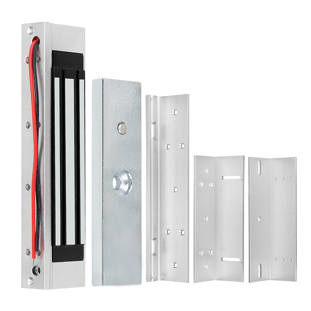 Verrou électromagnétique pour Porte Simple 180 kg avec Support de Fixation ZL DC 12 V Serrure magnétique NC pour systèmes de contrôle d'accès