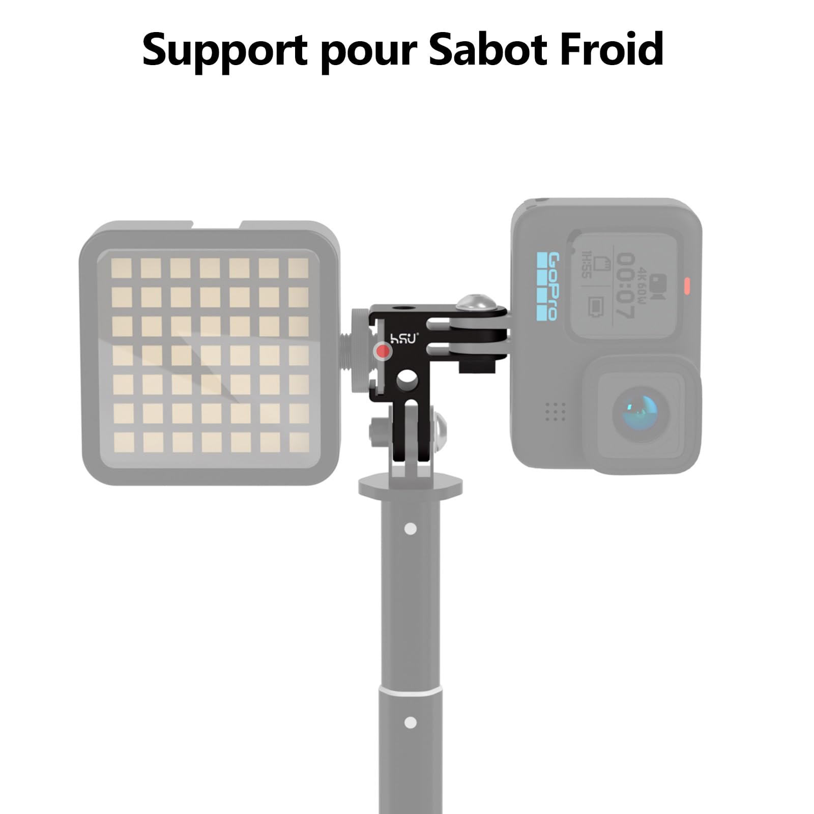 FEICHAO Trépied En Aluminium CNC à Dégagement Rapide Avec Interface De Base Adaptateur 1/4 Compatible Avec Hero 8 7 6 5 4 3 Et Autres Caméras De Sport (boucle De Fixation à Sangle