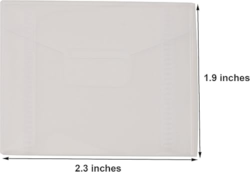 Miniatura 2 de Pequeñas fundas de bolsillo de plástico transparente para monedas, protector de joyas, bolsa de almacenamiento de sellos de joyería, 100 unidades