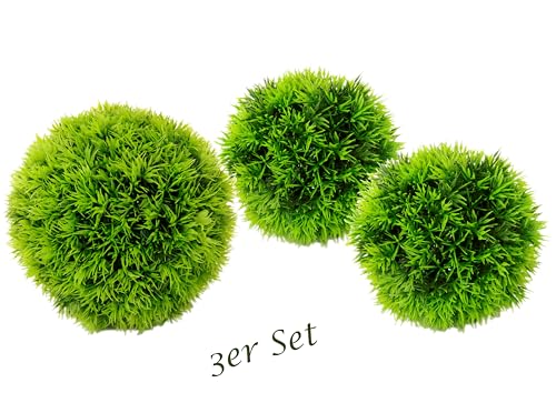 Künstliche Zyperngraskugel 3er Set Dekorative Graskugel realistisch...