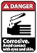 NMC DGA3P, Sign"Danger - Corrosive Avoid ." (Pack of 50 pcs)
