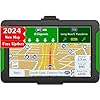 GPS Navigator for Car, Latest 2024 Map 7 inch Touch Screen Car GPS 256-16GB, Voice Turn Direction Guidance, Support Speed and Red Light Warning, Pre-Installed North America Lifetime map Free Update