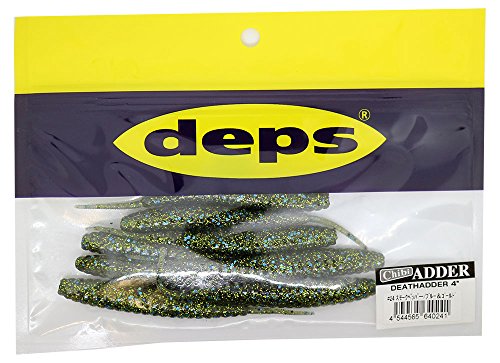 デプス(deps) ワーム デスアダー(チビアダー) 4インチ スモークP/ブルー&ゴールド #24