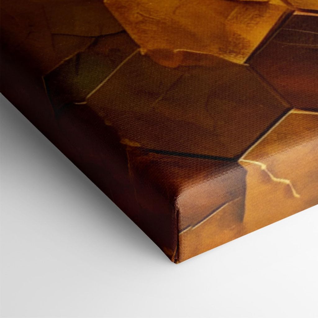 Canvas for Living room. Hexagonal Hues: A Tapestry of Digital Abstraction, 27 x 18 inch Canvas Wall Art - Contemporary Masterpieces - Modern Home Decor - 69x46 cm (27x18 inch)