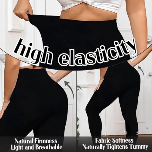 Plus Size High Waisted Shaping Leggings for Women Tummy Control Body Contouring Stretch Comfort Ideal for Everyday Wear4