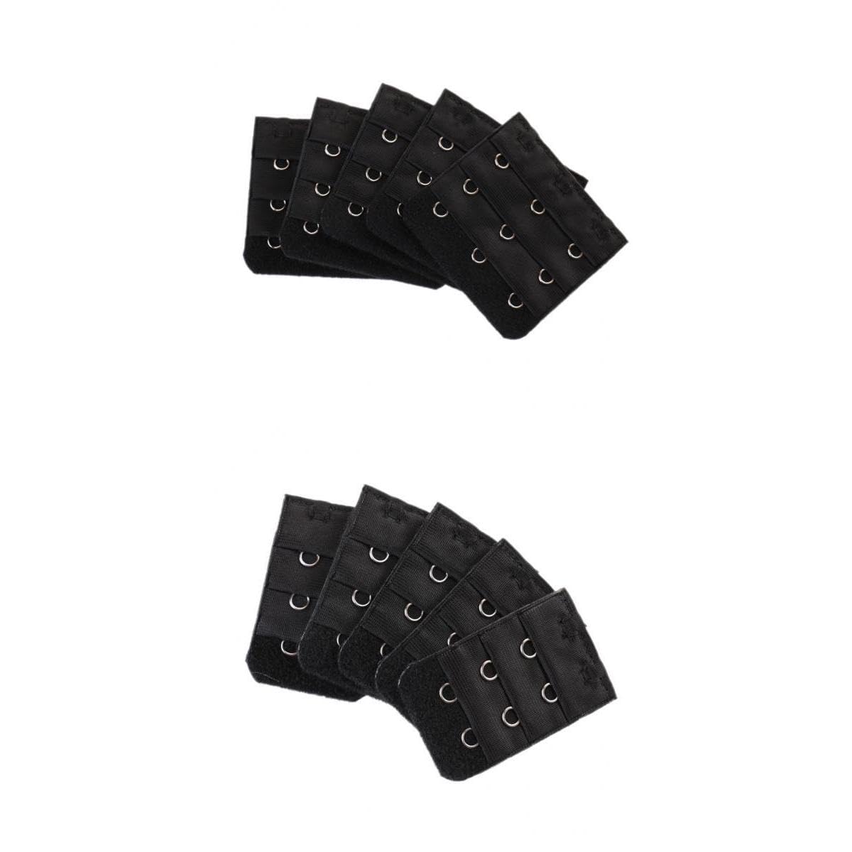 merishopp 10 Pieces Elastic Bra Strap Extension Bra Extenders Black| Trendy | Comfortable | Fashionable | Soft Fabric-picture-28
