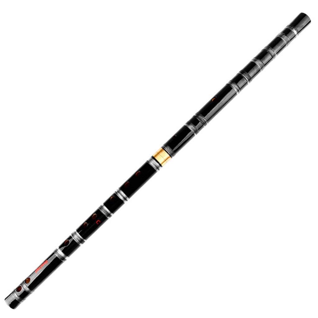 Flauto C Key Black Bamboo Flauto e Linea Trasparente Cinese Tradizionale Strumento Musicale Strumento a fiato di Legno a Mano Strumento Musicale Flauto in do
