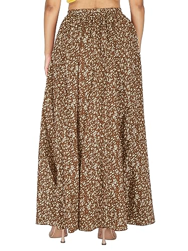 Image of Sttoffa Cotton Printed Women Wear Maxi Long Skirt 40 inch inch Full Length