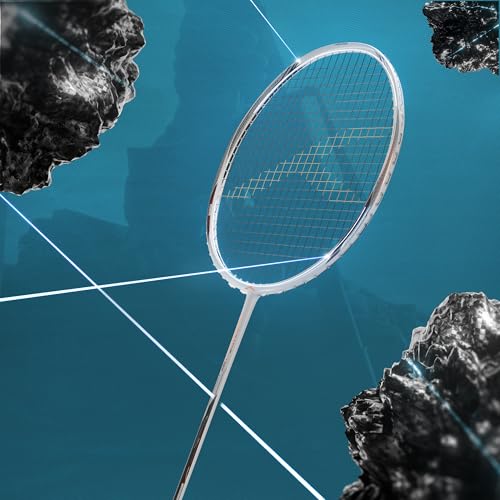 Image of Hundred Hyfonic Lazer (Unstrung) Badminton Racket with Full Cover | ≤32 lbs | Every Shot: Precise, Placed & Consistent |Dual Aerodynamic Frame | Aerospace Carbon | TorsionStop System