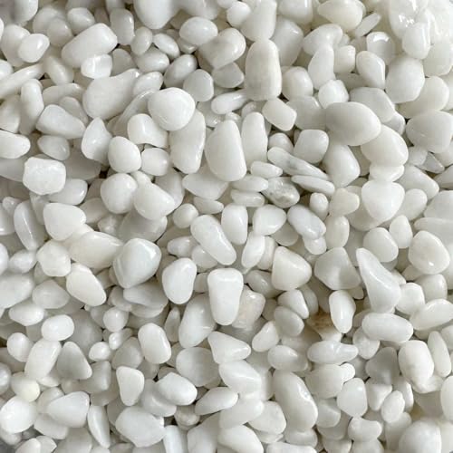 Steinteppich Epoxidharz Set Innen & Außen (ca. 28kg / 2-2,5m²) | 16 Farben | 25kg 2-4mm Marmorkies + 3L, 2K Epoxidharz Bindemittel | Für Balkon, Terrasse, Treppen, Garage (Bianco Carrara)