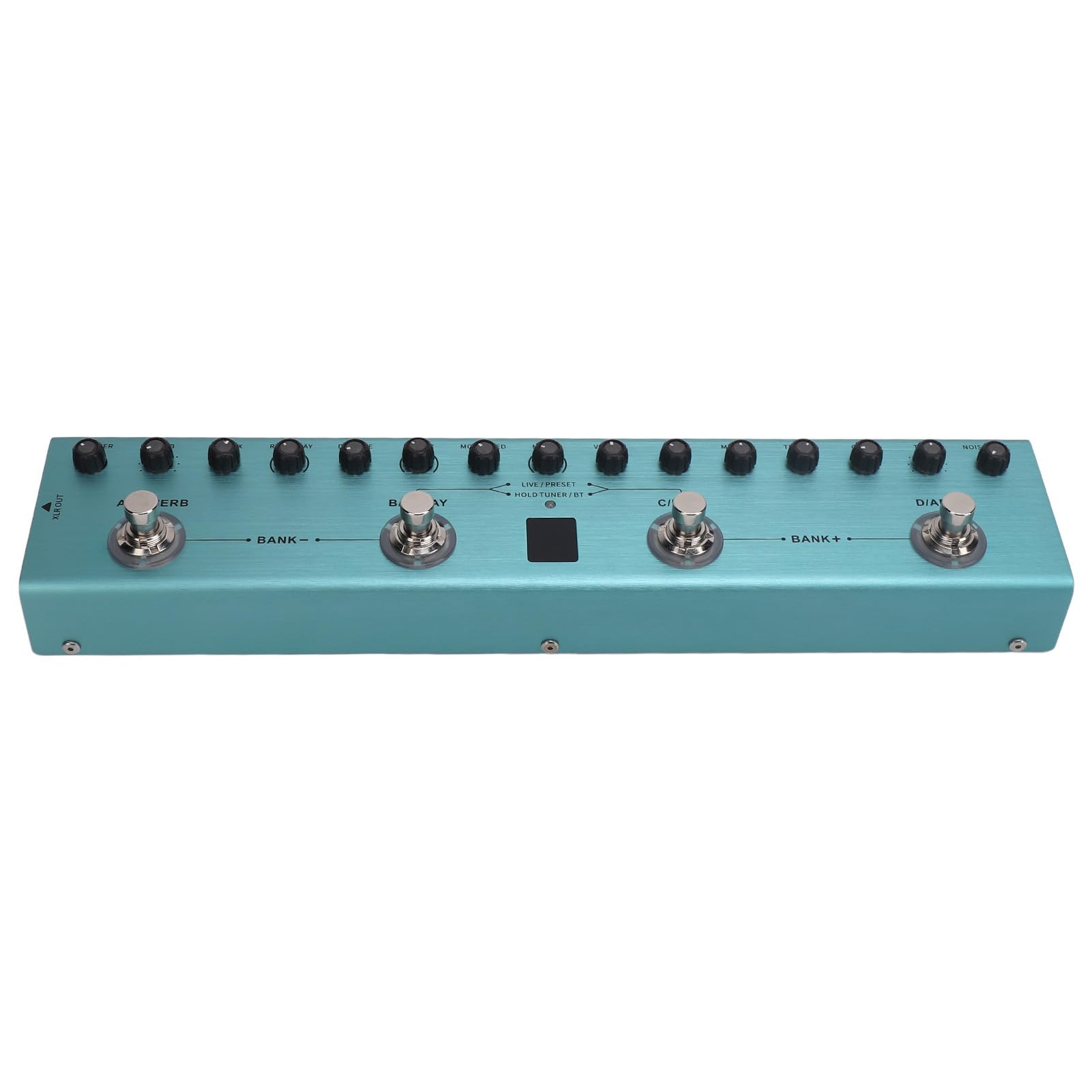 Digitaler Gitarren-Multieffekt-Pedalprozessor mit 36 ​​editierbaren Voreinstellungen, 3-Band-Equalizer, 8 IR-CAB-Steckplätze für Smartphone-Aufnahmen, Kabellose Verbindung