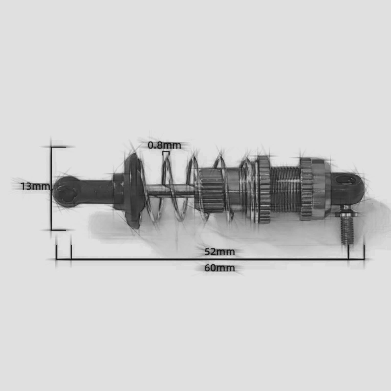 Amortyzator RC Dla SG1603 Dla UDIRC UD1601 UD1603 UD1604 UD1607 1/16 4 szt. Metalowy amortyzator RC Części samochodowe Akcesoria do części zamiennych (Plasticshockabsorber)