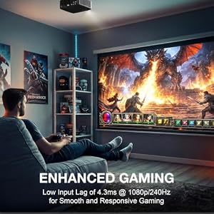 Optoma GT3900UHD – True 4K UHD, 4,000 Lumens, DuraCore 30,000-Hour Laser, Golf Simulator Ready, HDR Compatible, Low Input Lag Gaming, Short Throw Laser Projector — photo 6 of 6