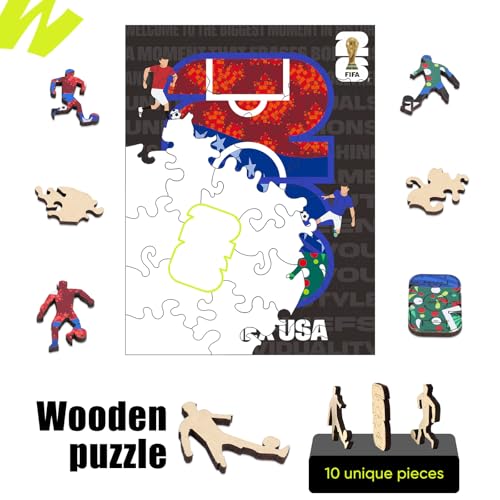 Image of FIFA World Cup 2026 Field 26PCS Wooden Pocket Puzzle