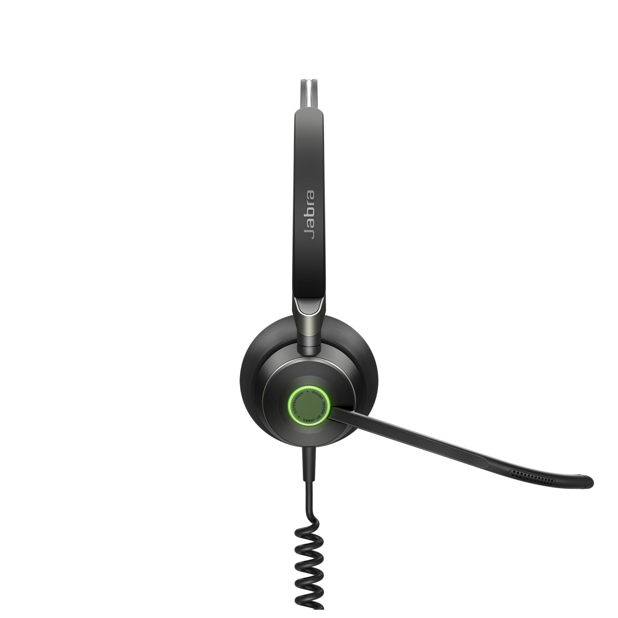 Jabra Engage 50 nauszne słuchawki stereo, certyfikowane przez Microsoft cyfrowe słuchawki przewodowe z pasywną redukcją szumów do oprogramowania i klientów internetowych, kabel USB-C, czarny