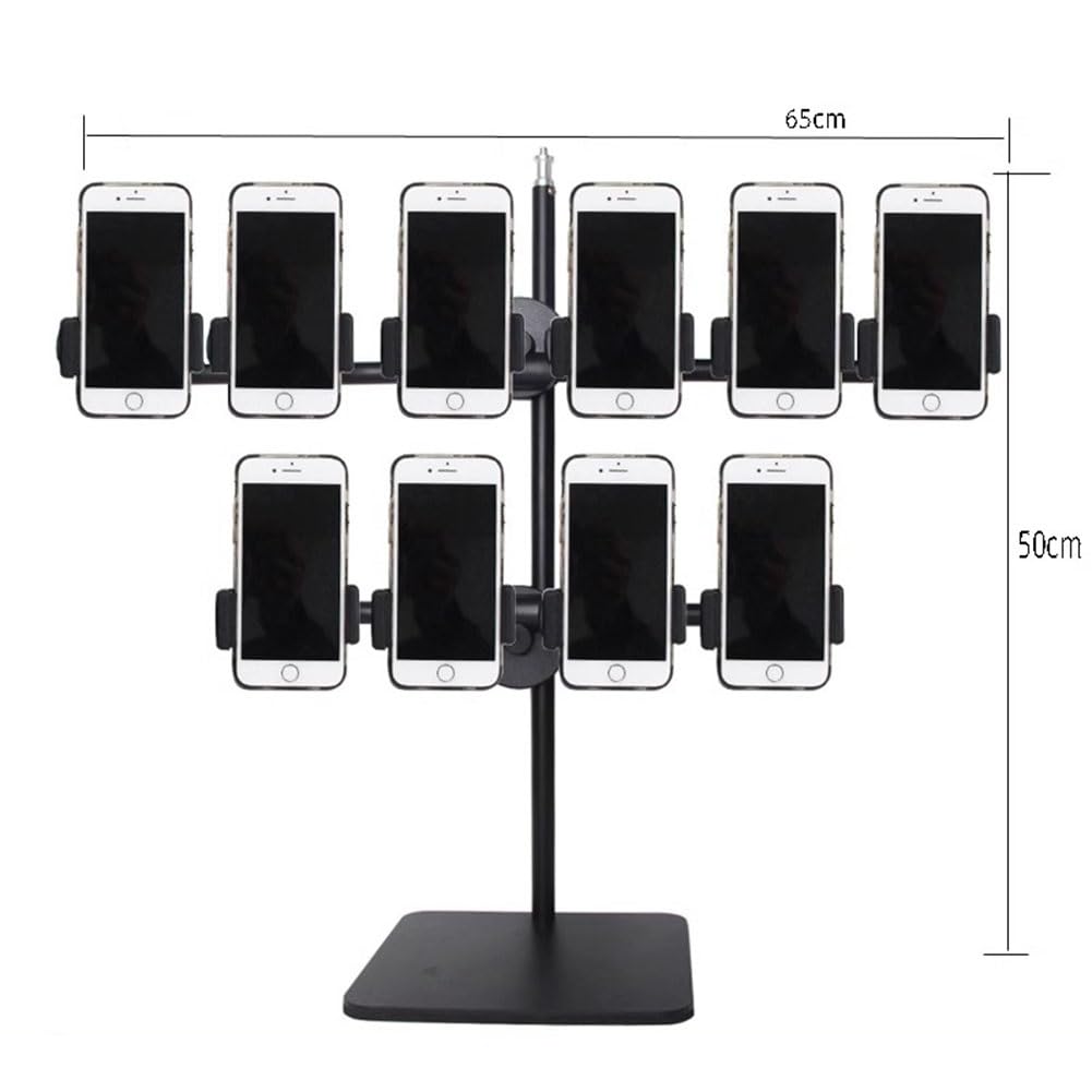exproyzk Soporte para Móvil Soporte de teléfono Ajustable para Escritorio, Soporte para Varios teléfonos móviles al Mismo Tiempo, Accesorios de Escritorio(6+4)