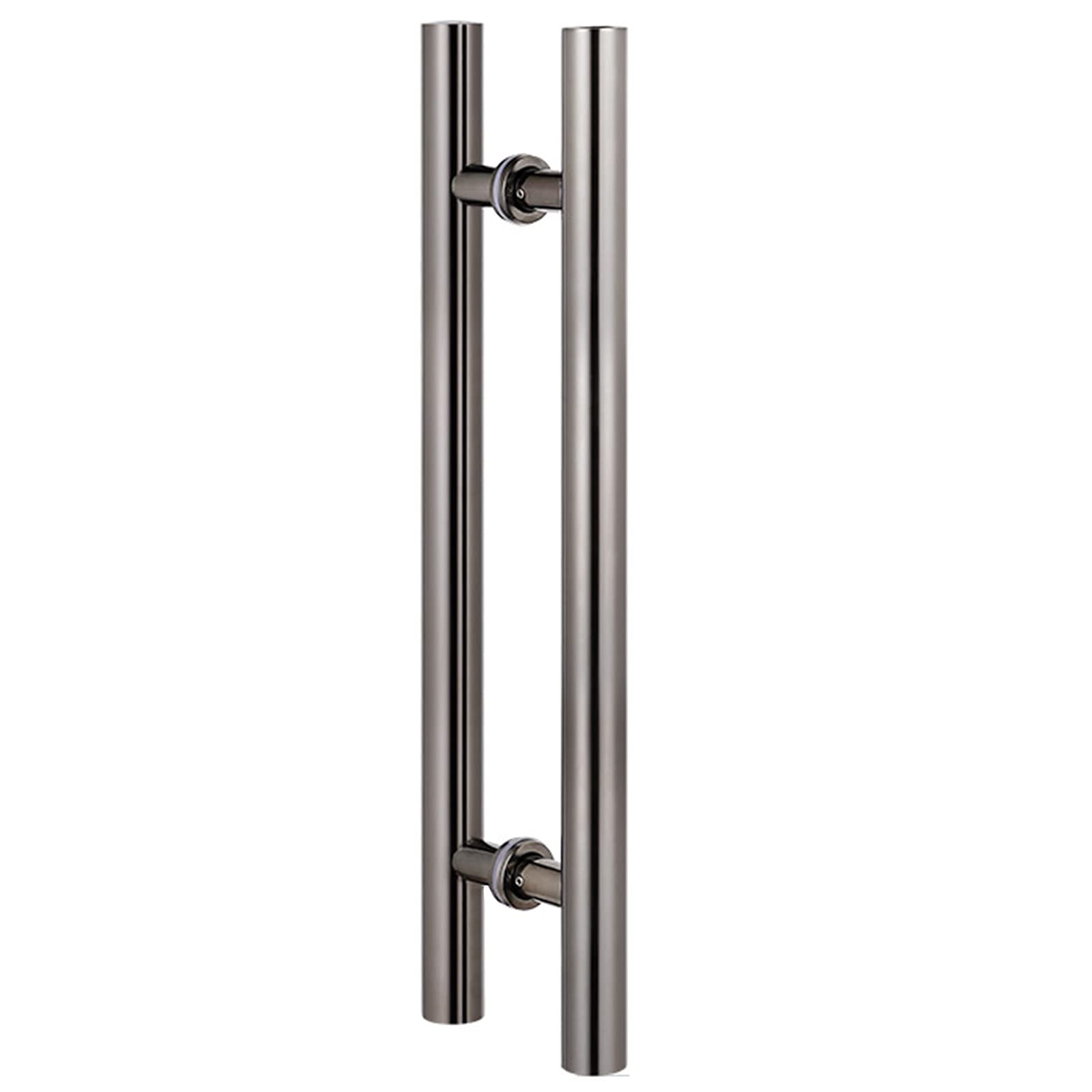 MXXQRHF Black Sliding Shower Door Handle - 80cm (2.6ft) Entry Glass Push Pull Handle, Double-Sided Round Bar Barn Door Handle for Bath & Office Use