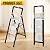 KINGRACK Aluminium 4 Folding Step Ladder for Home & Kitchen, Silver