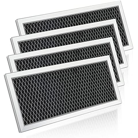 BOTNA JX81H Microwave Charcoal Filter Replacement for GE WB02X10956 WB02X11544, Samsung Carbon Filter- 4 x 8-5/8 x 3/8 Inch, 4 Pack Cover