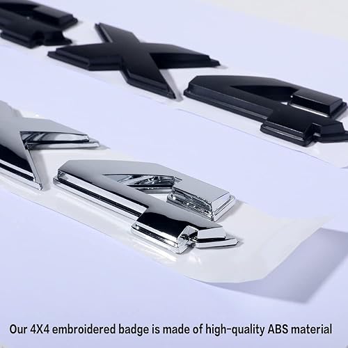 Miniatura 4 de Calcomanía de emblema 4x4 emblema cromado 3D de 8 pulgadas insignia de repuesto para automóvil camión puerta guardabarros lateral maletero trasero