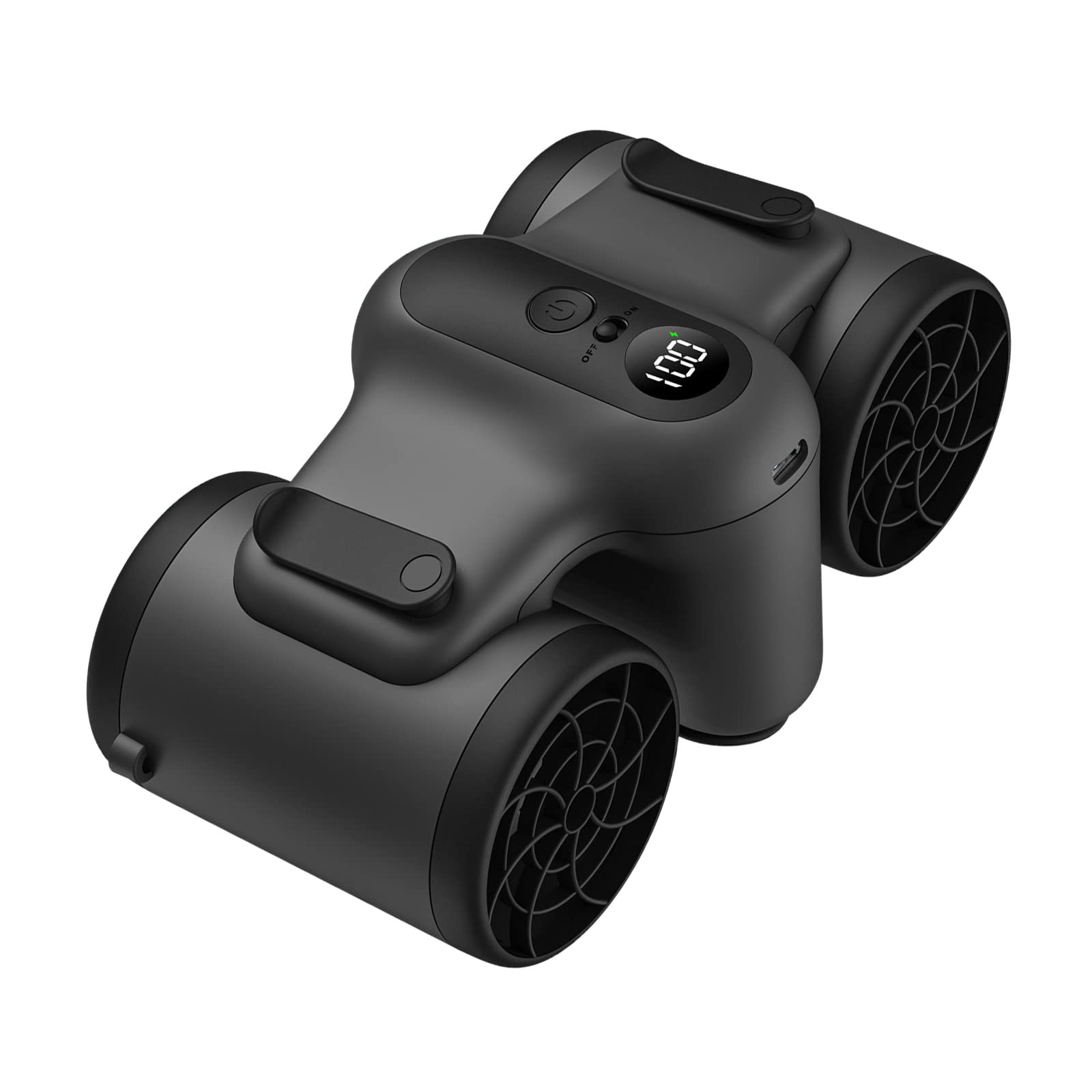 Ventilador de cintura de carga USB montado en la cintura, color