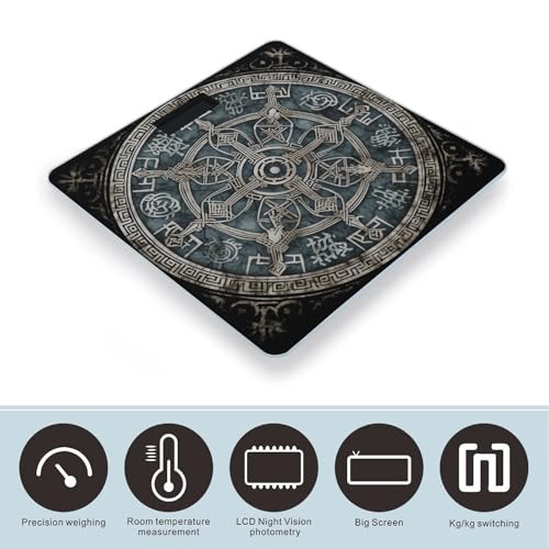Báscula digital Helm of Awe para baño con pantalla LCD grande miniatura 3