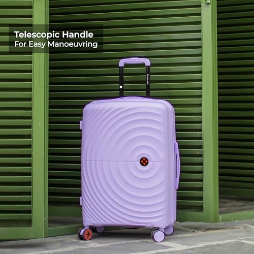 Image of Nasher Miles Polypropylene Spinner Seattle Hard-Sided Check-in Luggage 28 inch | 75cm | 8 Wheels Large Trolley Bag for Travel | Suitcase (Pastel Purple)