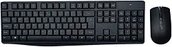 Kit Teclado e Mouse sem Fio Multi 2.4GHz USB com 1600 DPI e 12 Teclas Multimídia – Preto TC269