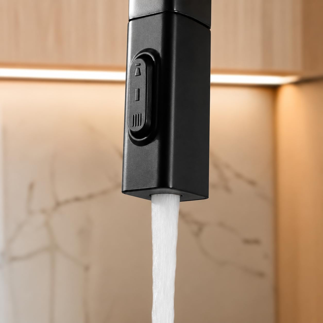 Grifo Cocina Extraíble Monomando | Grifo Fregadero Cocina Flexible con Doble Jet y Giro 360° | Grifería Cocina Moderna IMEX Canadá (Negro mate)