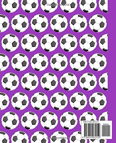 Composition Notebook: Soccer Girl Themed Composition Notebook College Ruled In Purple - Image 2