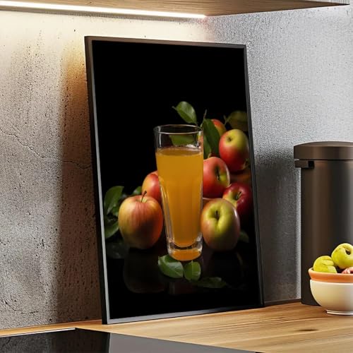 Toile de jus de fruits orange citron 50x70cm sans cadre pour cuisine et salon moderne
