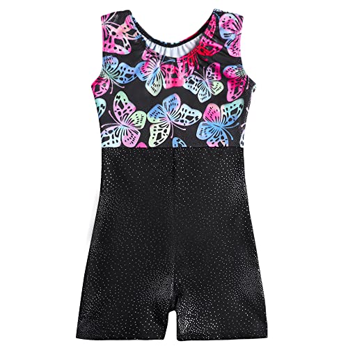 Image of HOZIY Leotards for Girls Gymnastics Kids Children Biketard Snowflake Ribbon Blue Purple Hot Pink Sparkle