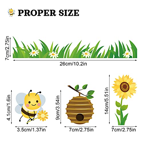 Outus 9 Sheet Spring Summer Sunflower Window Clings Bee Stickers Window Decals For Glass Windows Spring Summer Baby Shower Birthday Party Decoration #TOP1