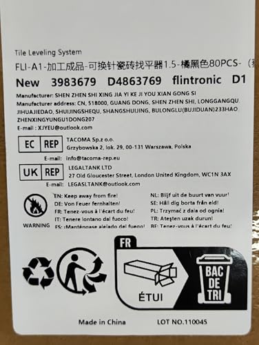 Flintronic Tile Leveling System, 80PCS Resuable Tile Leveling System Kit with 2 Special Wrenches, Tile Leveling Clips Tile Installation Tool for Stone and Floors 9 Flintronic Tile Leveling System, 80PCS Resuable Tile Leveling System Kit with 2 Special Wrenches, Tile Leveling Clips Tile Installation Tool for Stone and Floors - Image 9