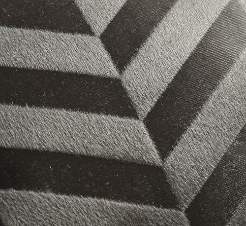 Image of TEXIVA Premium Velvet Cushion Covers Set of 5, 16x16 Inch Sofa Cushion Covers with Hidden Zipper, Modern Chevron Pattern - Grey