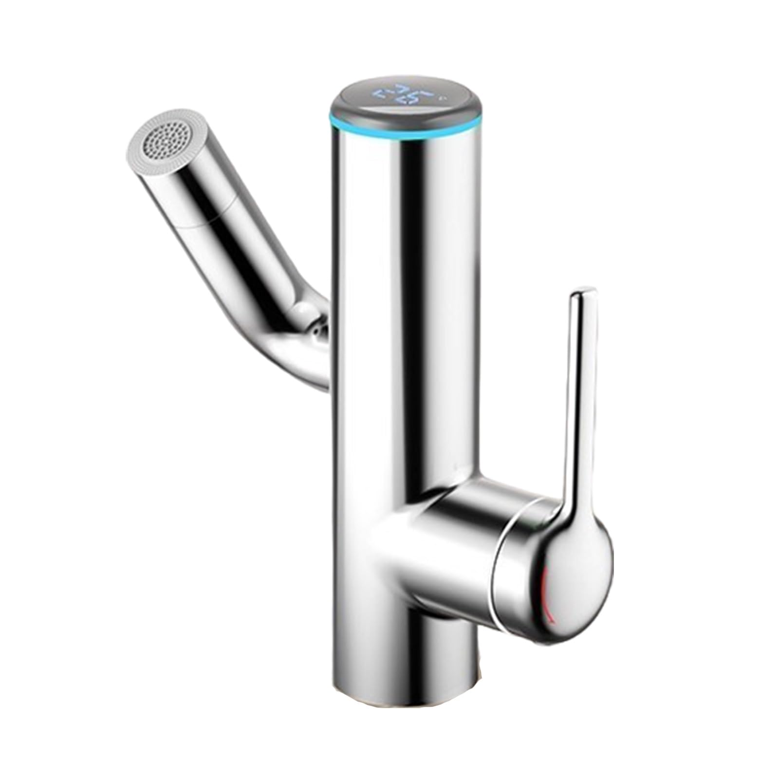 Rubinetto Rotante, Rubinetti for Lavabo a Maniglia Singola con Tubo Flessibile for Acqua Calda e Fredda for Bagno(Silver)