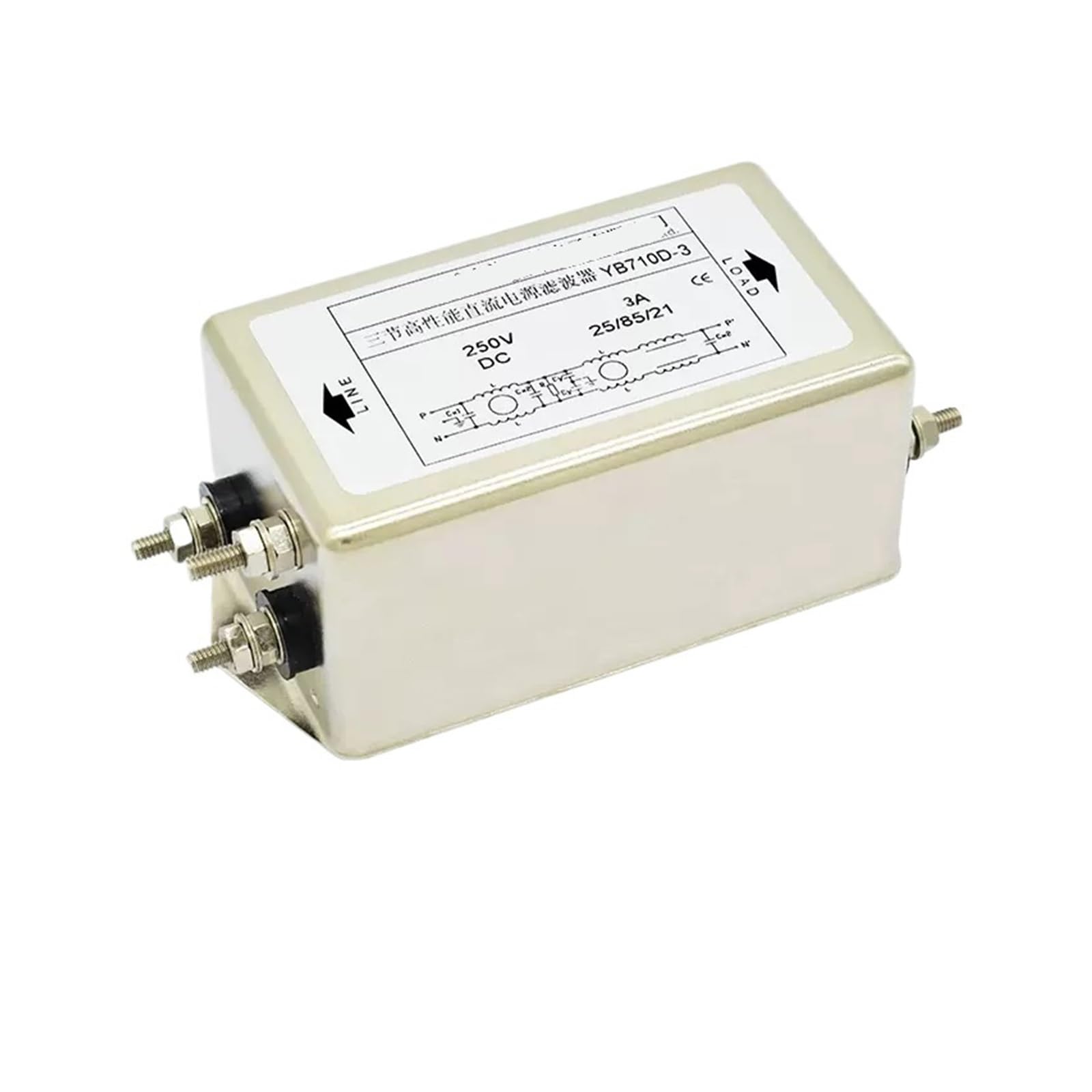 Filtro de alimentacion CC YB710D-3A solución a caídas de tensión y ruido en 110V 250V